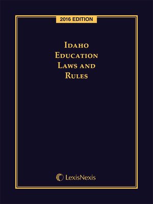 cover image of Idaho Education Laws and Rules
